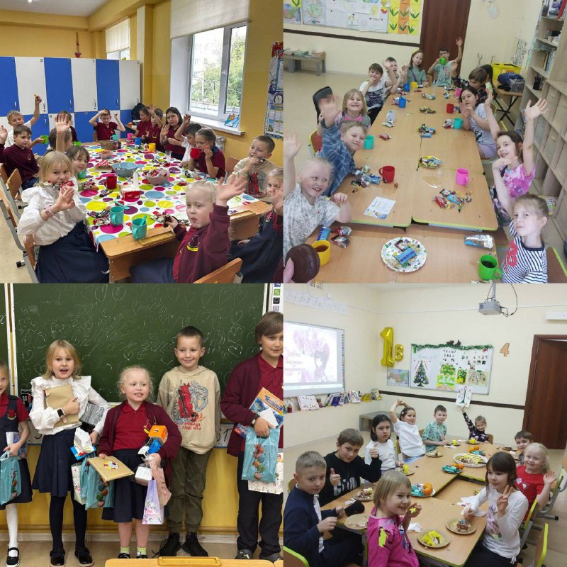 🌟Традиции нашего класса🌟В нашем 2Б классе есть традиции:🎂🎉Поздравление именниников, где каждый ученик поздравляет именинника лично, а далее мы садимся за общий стол с угощениями🍰☕🫖🎄🎁🎞️ Новогодняя "Пижамная вечеринка" с викториной, призами, просмотром фильма с попкорном🍿 и пиццей🍕🎁💐 На праздники - 23 февраля и 8 марта - мальчики и девочки нашего класса поздравляют друг друга стихами, песней и небольшими подарочками.🫂🎉 В конце учебного года мы сообща с родителями собираемся вместе на каком-нибудь мероприятии. В прошлом году это был Форт Боярд 🤗🌟Традиции нашего класса🌟В нашем 2Б классе есть традиции:🎂🎉Поздравление именниников, где каждый ученик поздравляет именинника лично, а далее мы садимся за общий стол с угощениями🍰☕🫖🎄🎁🎞️ Новогодняя "Пижамная вечеринка" с викториной, призами, просмотром фильма с попкорном🍿 и пиццей🍕🎁💐 На праздники - 23 февраля и 8 марта - мальчики и девочки нашего класса поздравляют друг друга стихами, песней и небольшими подарочками.🫂🎉 В конце учебного года мы сообща с родителями собираемся вместе на каком-нибудь мероприятии. В прошлом году это был Форт Боярд 🤗